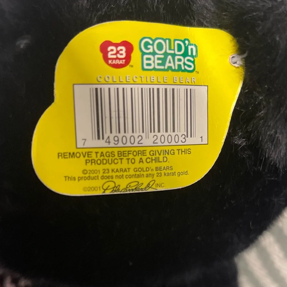 23 Karat Gold’n‎ Bears Dale Earnhardt #3 Black Teddy Bear NWT